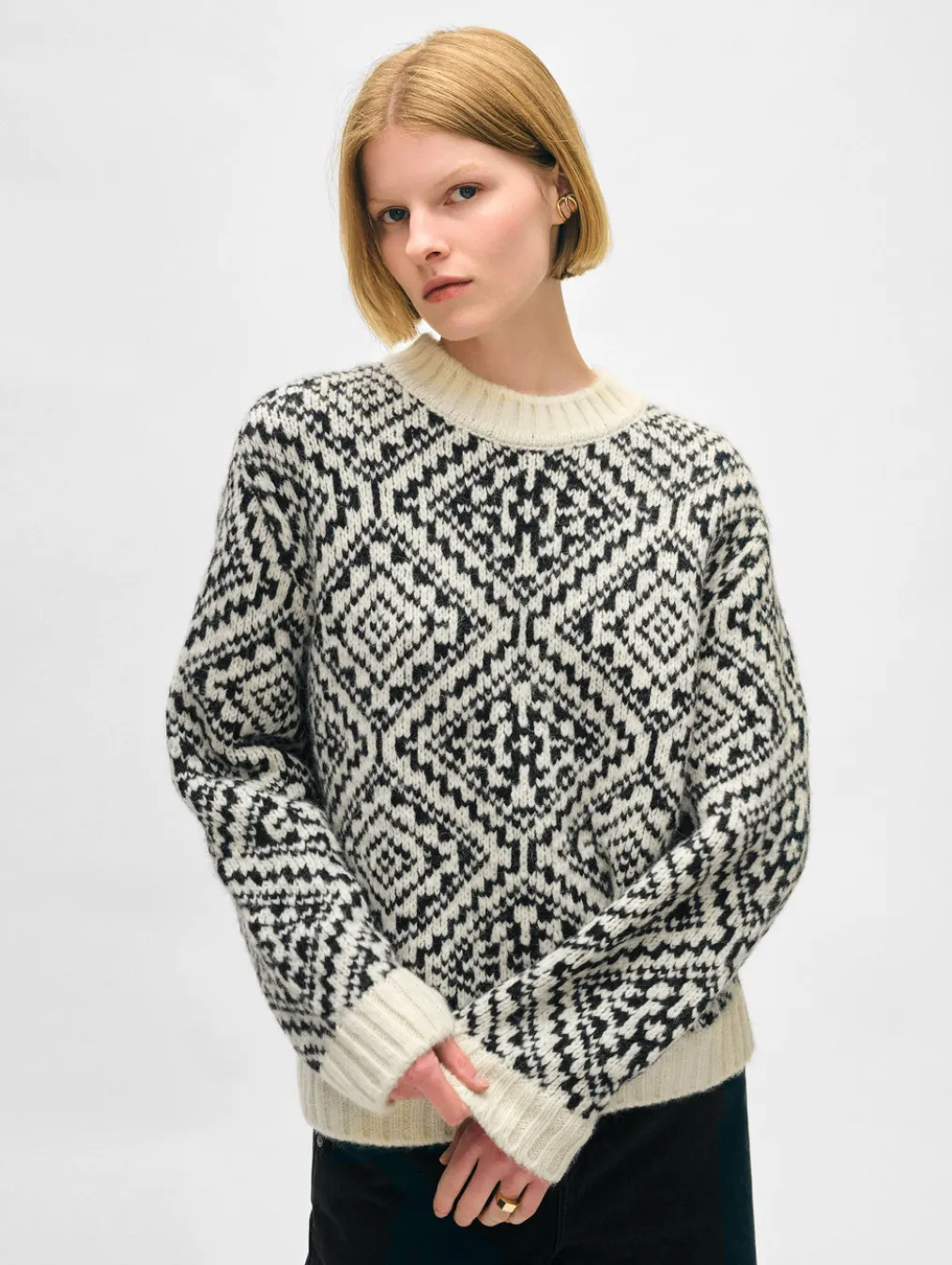 alpaca blend nordic crewneck