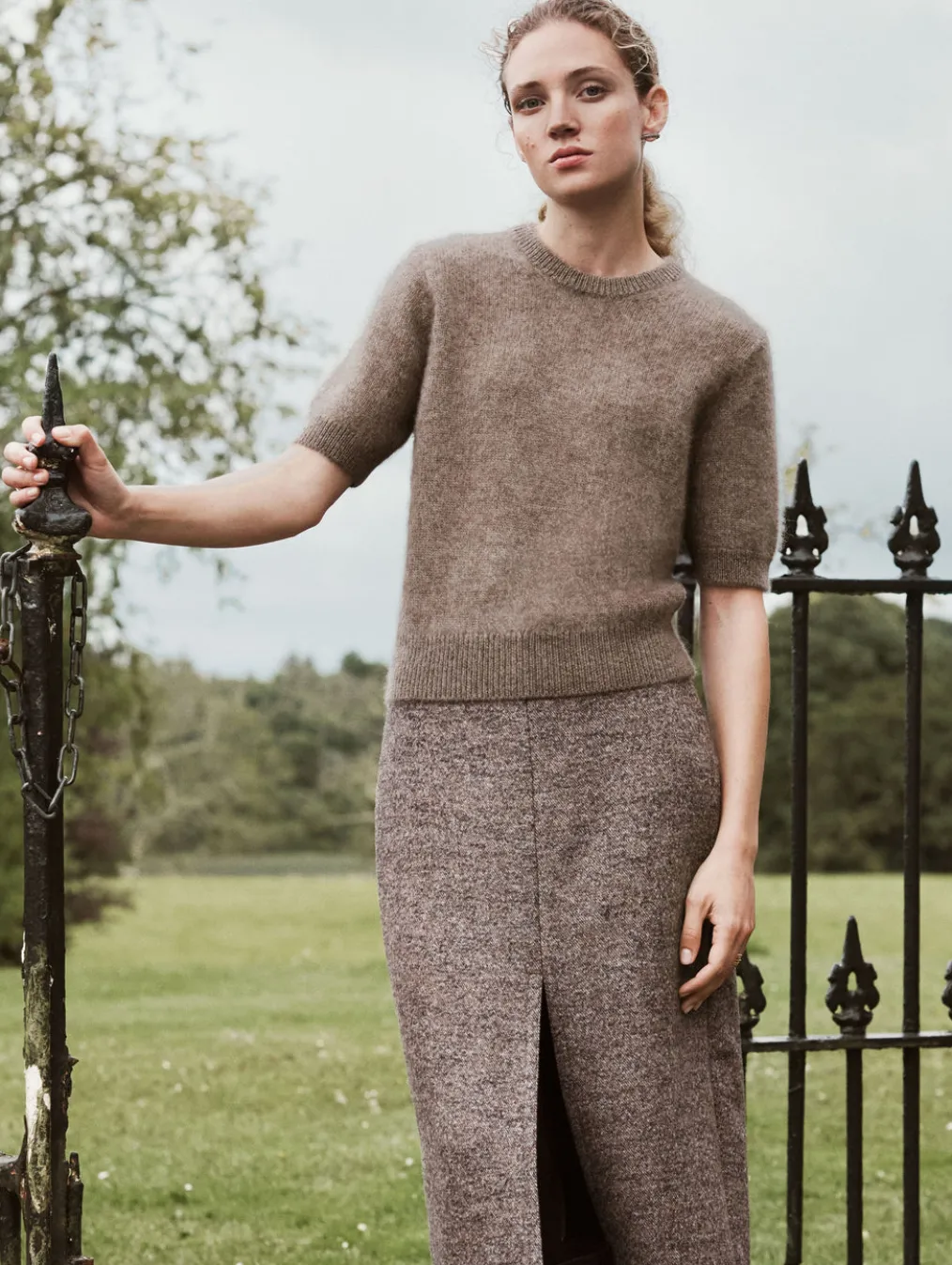 brushed cashmere tee