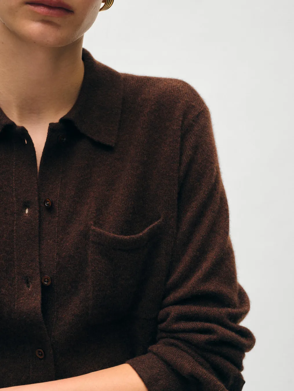 cashmere button down shirt