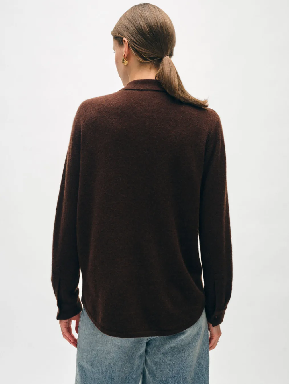 cashmere button down shirt