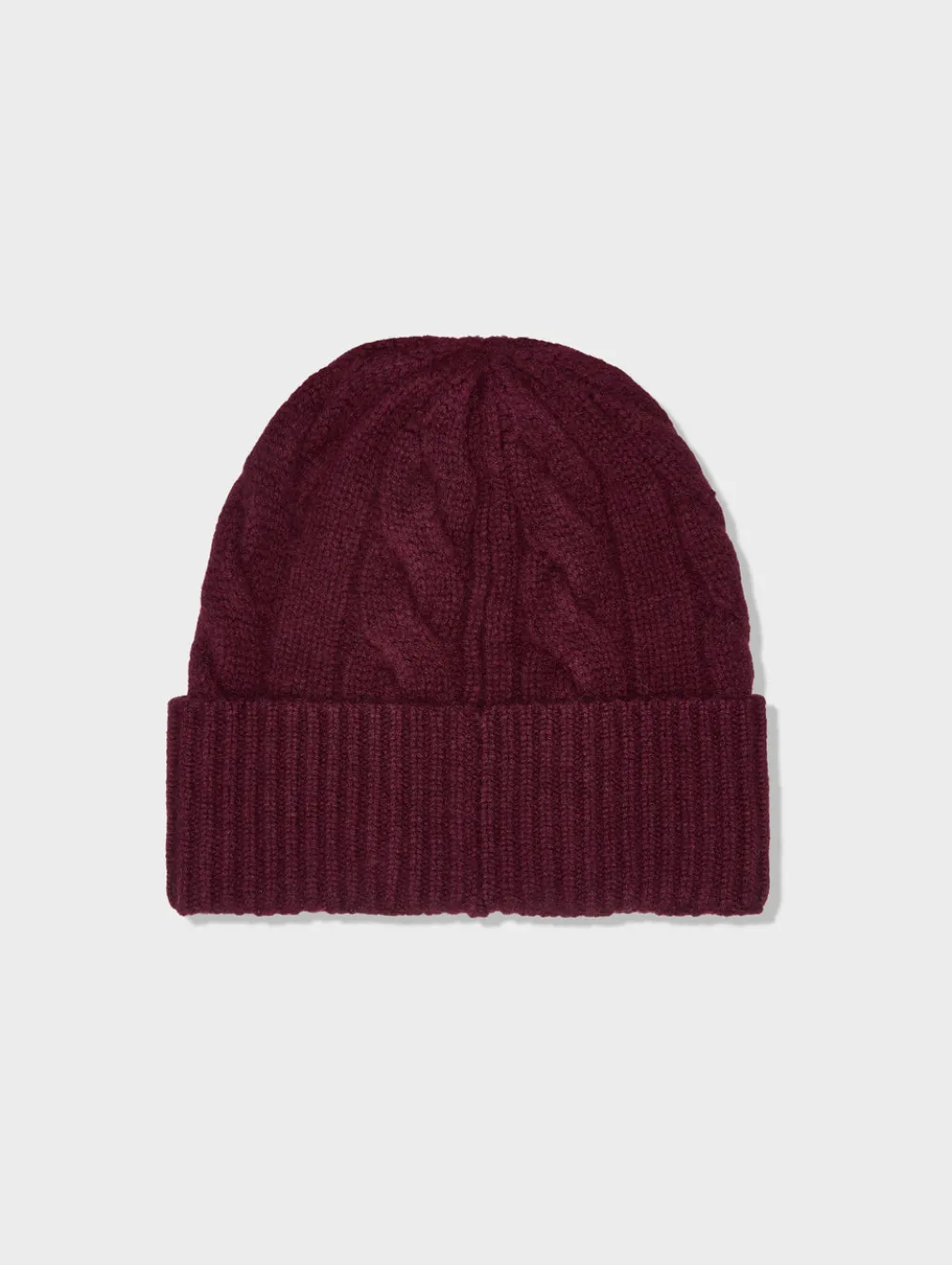 cashmere cable beanie