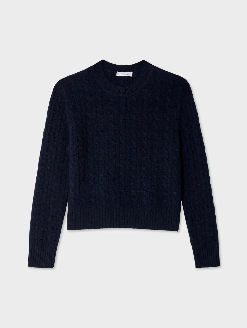 cashmere cable crewneck