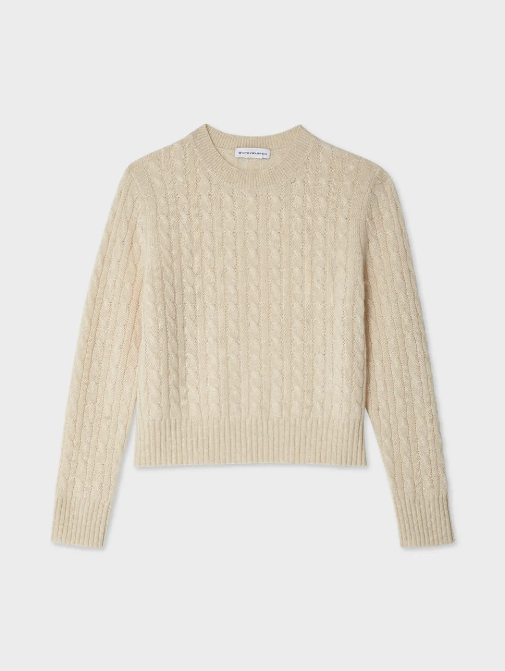 cashmere cable crewneck