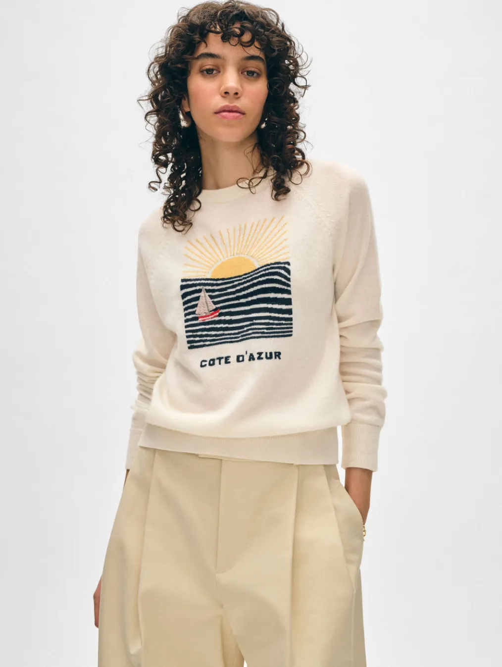 cashmere cote d'azur sweatshirt