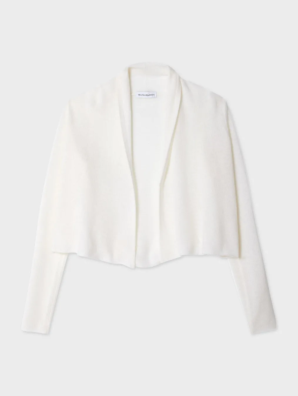 cashmere cropped trapeze cardigan