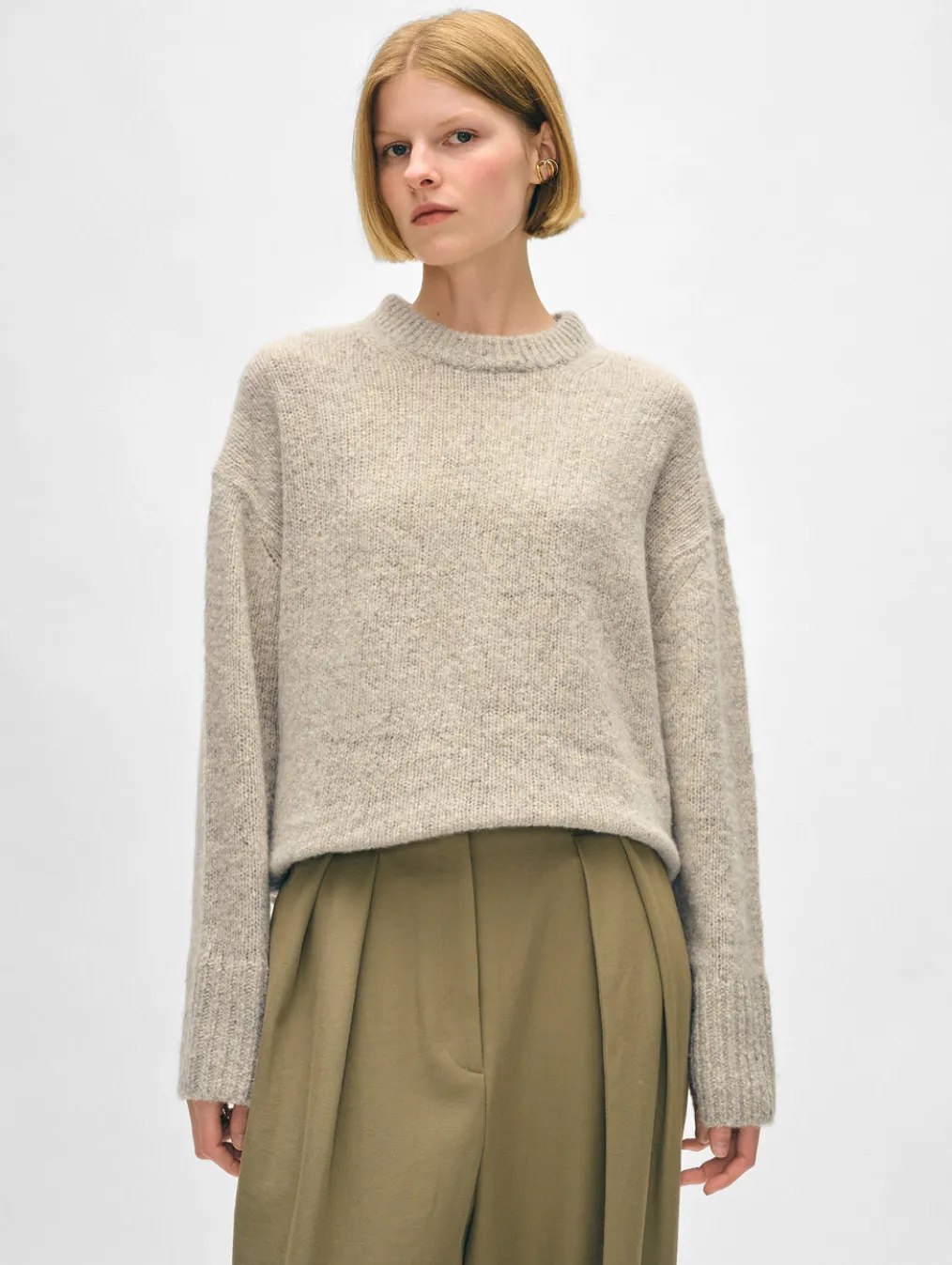 cashmere donegal easy crewneck