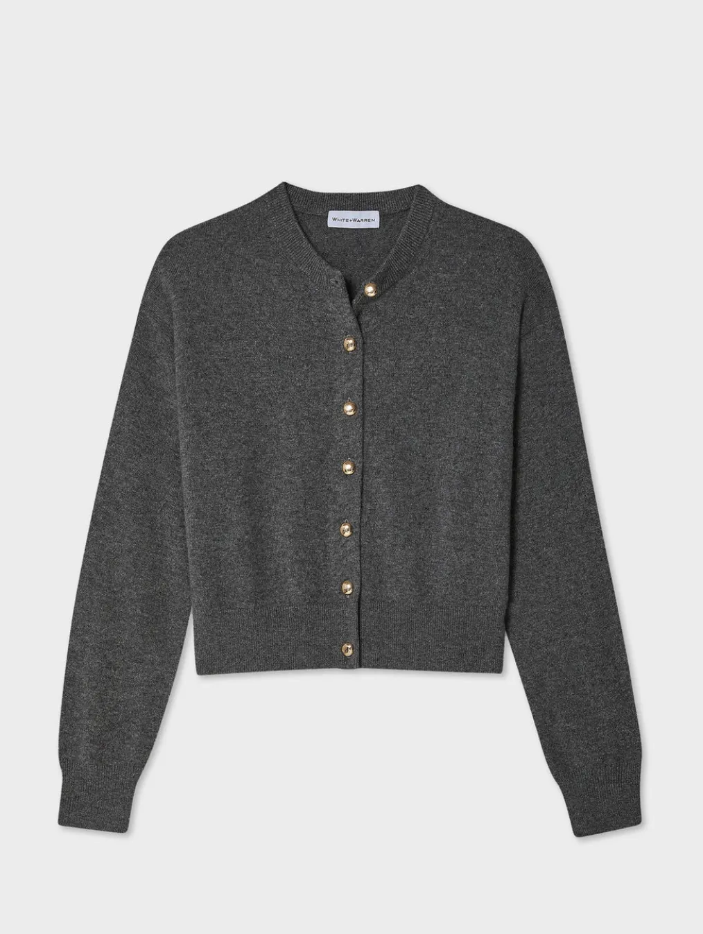 cashmere gold button cardigan