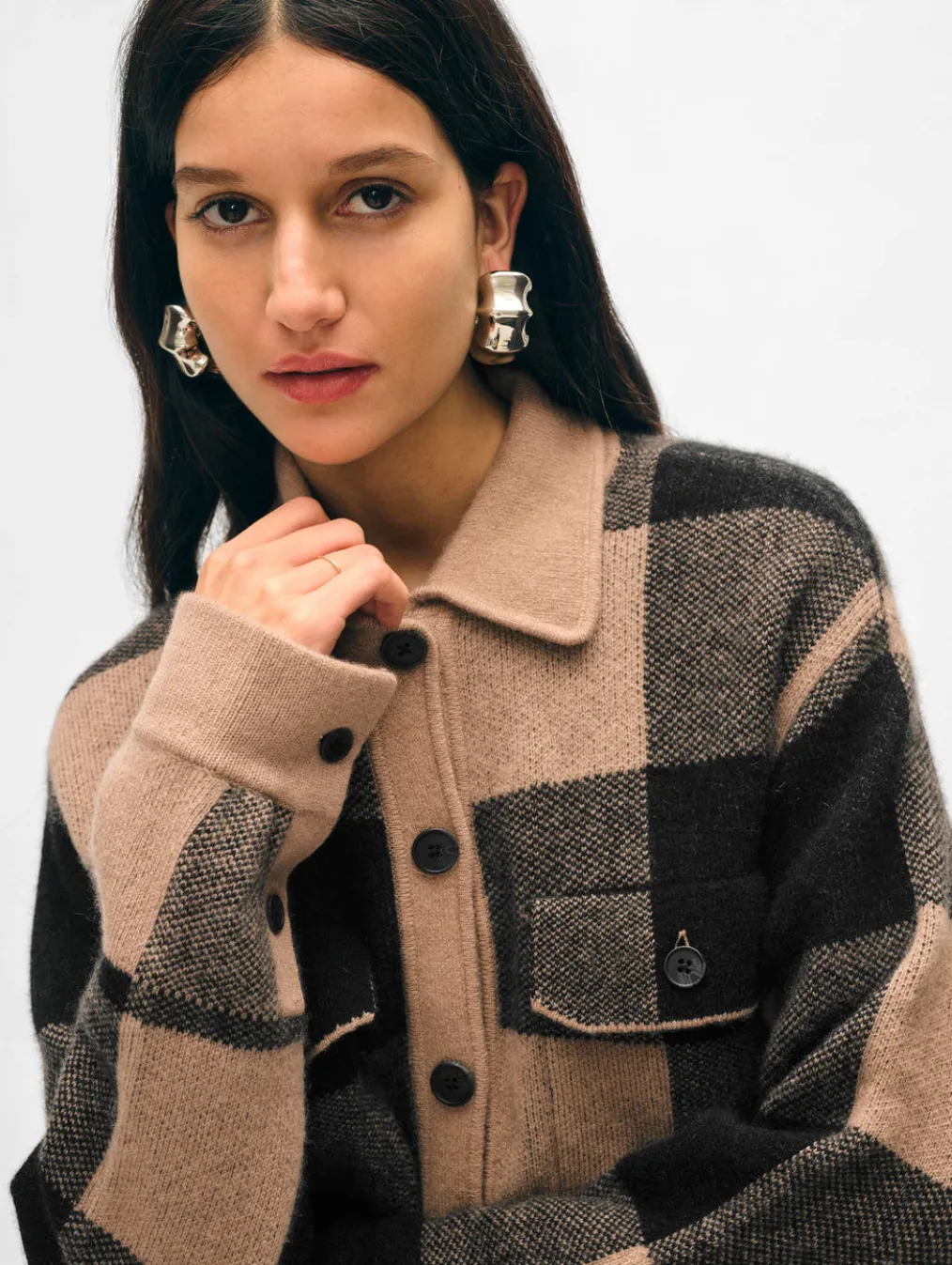 cashmere luxe button down shacket