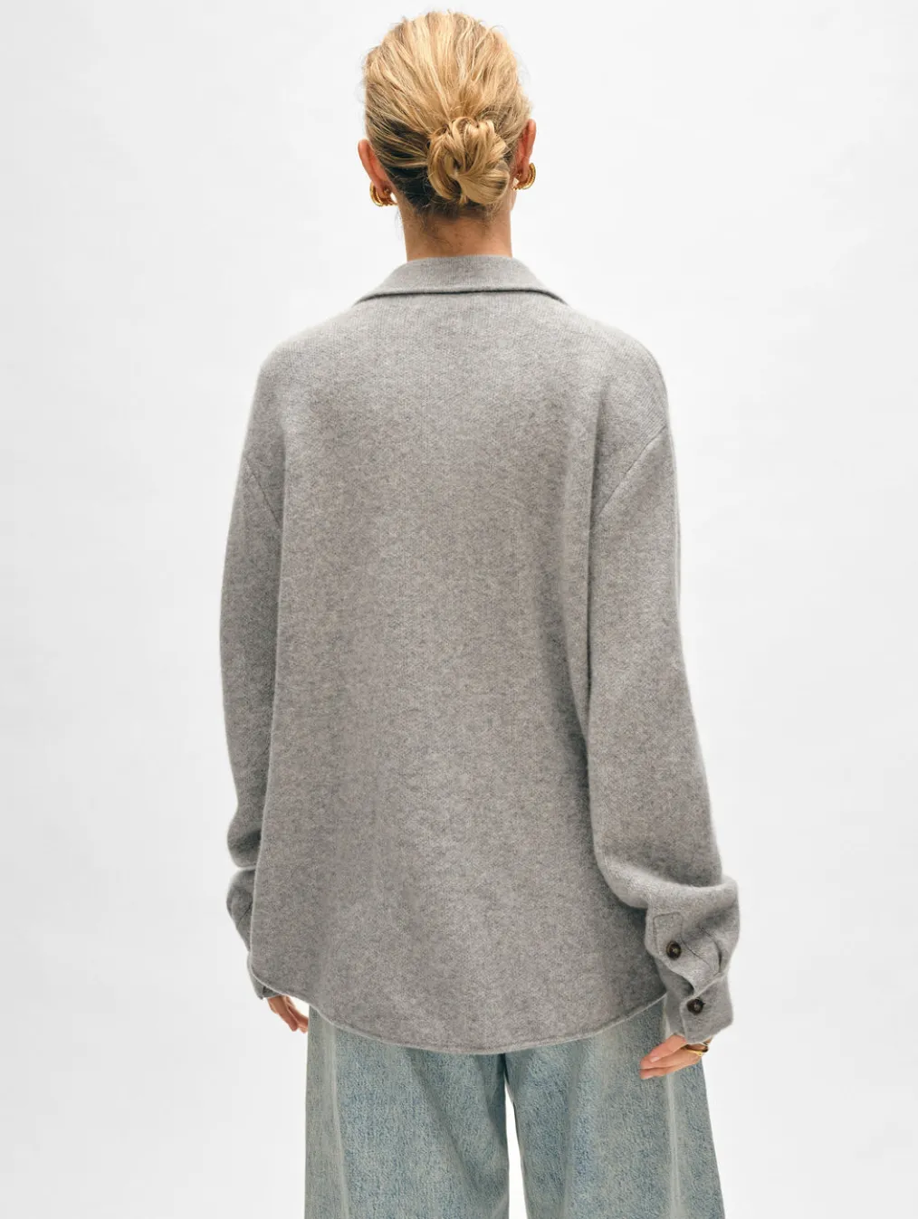 cashmere luxe button down shacket