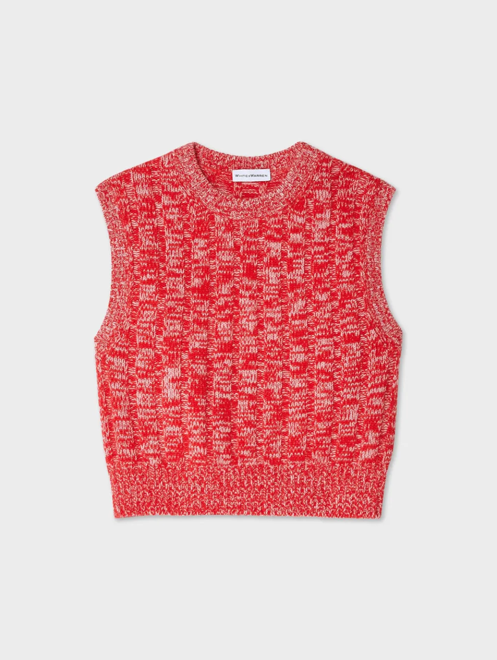 cashmere marled wide ribbed shell