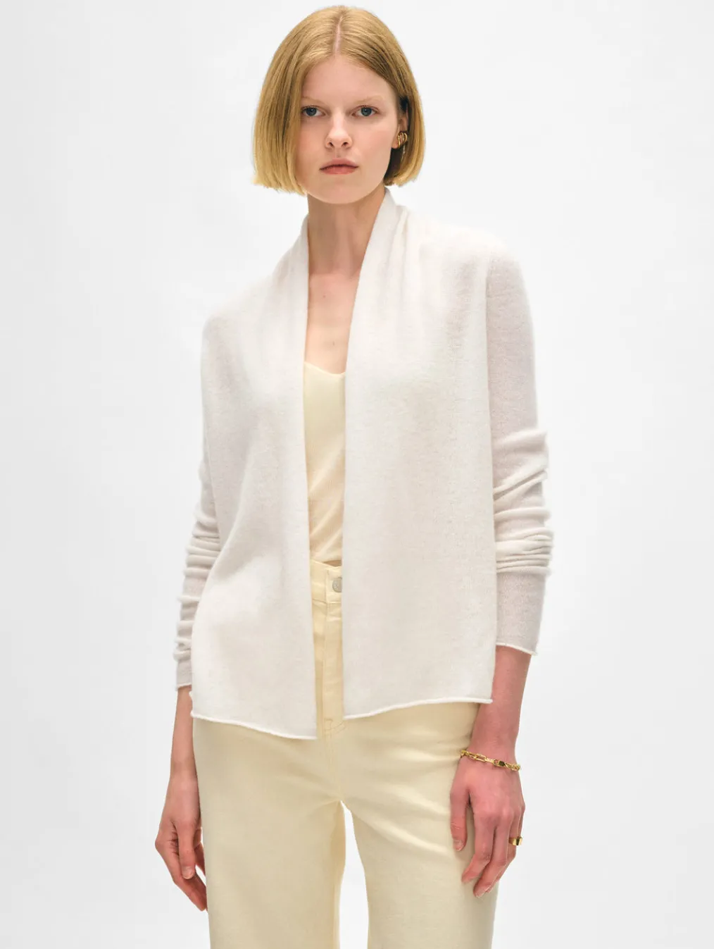 cashmere mini trapeze cardigan