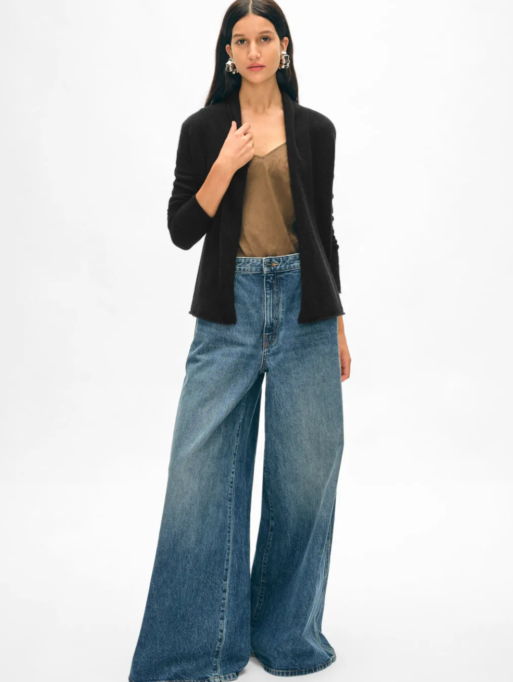 cashmere mini trapeze cardigan