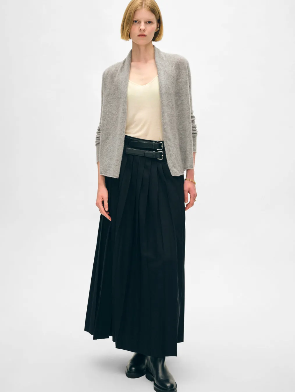 cashmere mini trapeze cardigan