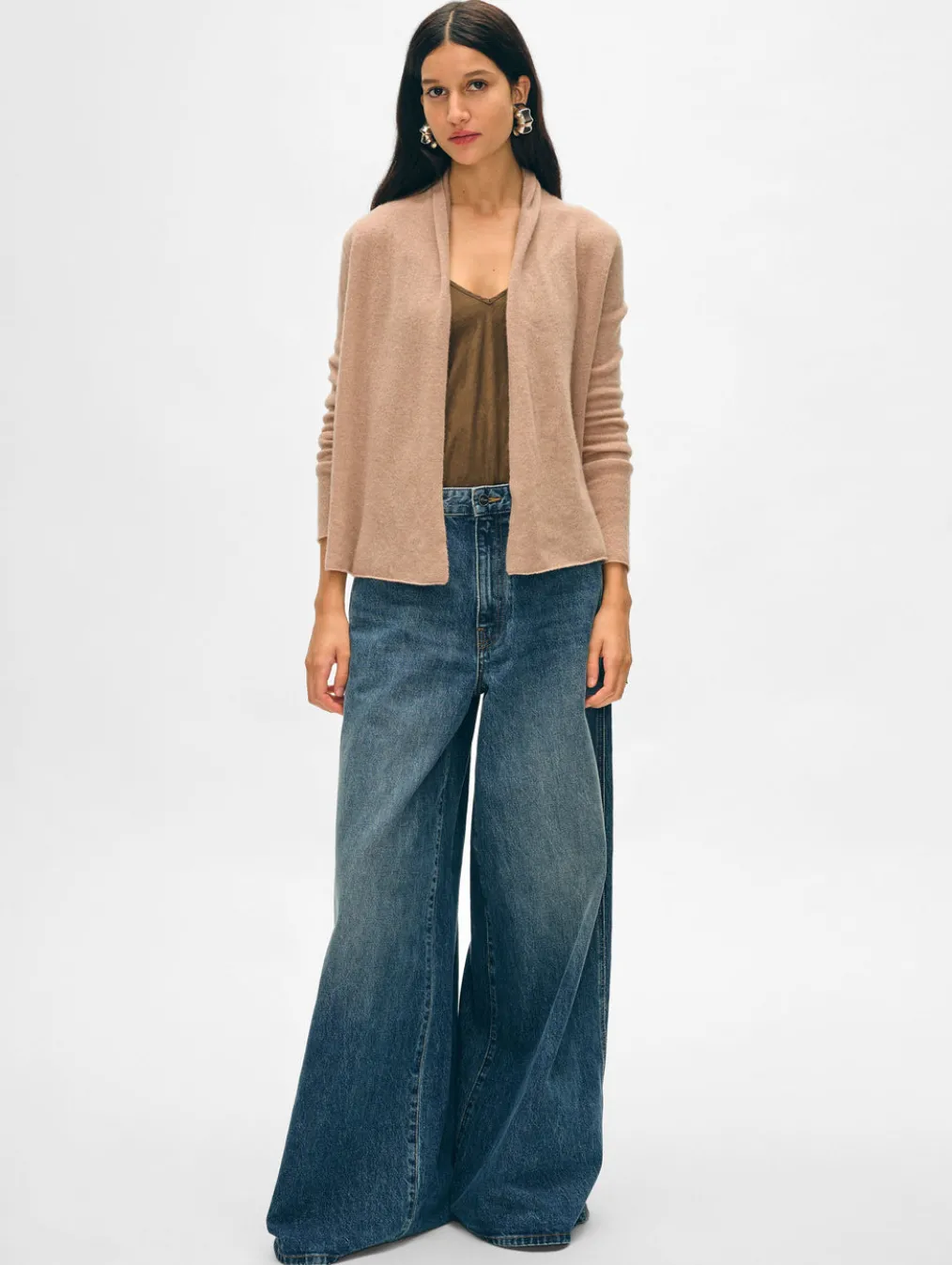 cashmere mini trapeze cardigan