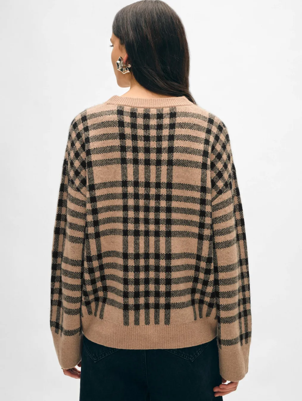 cashmere plaid crewneck
