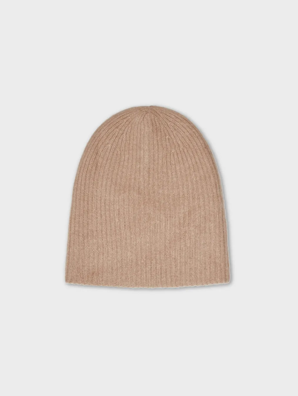 cashmere plush rib beanie
