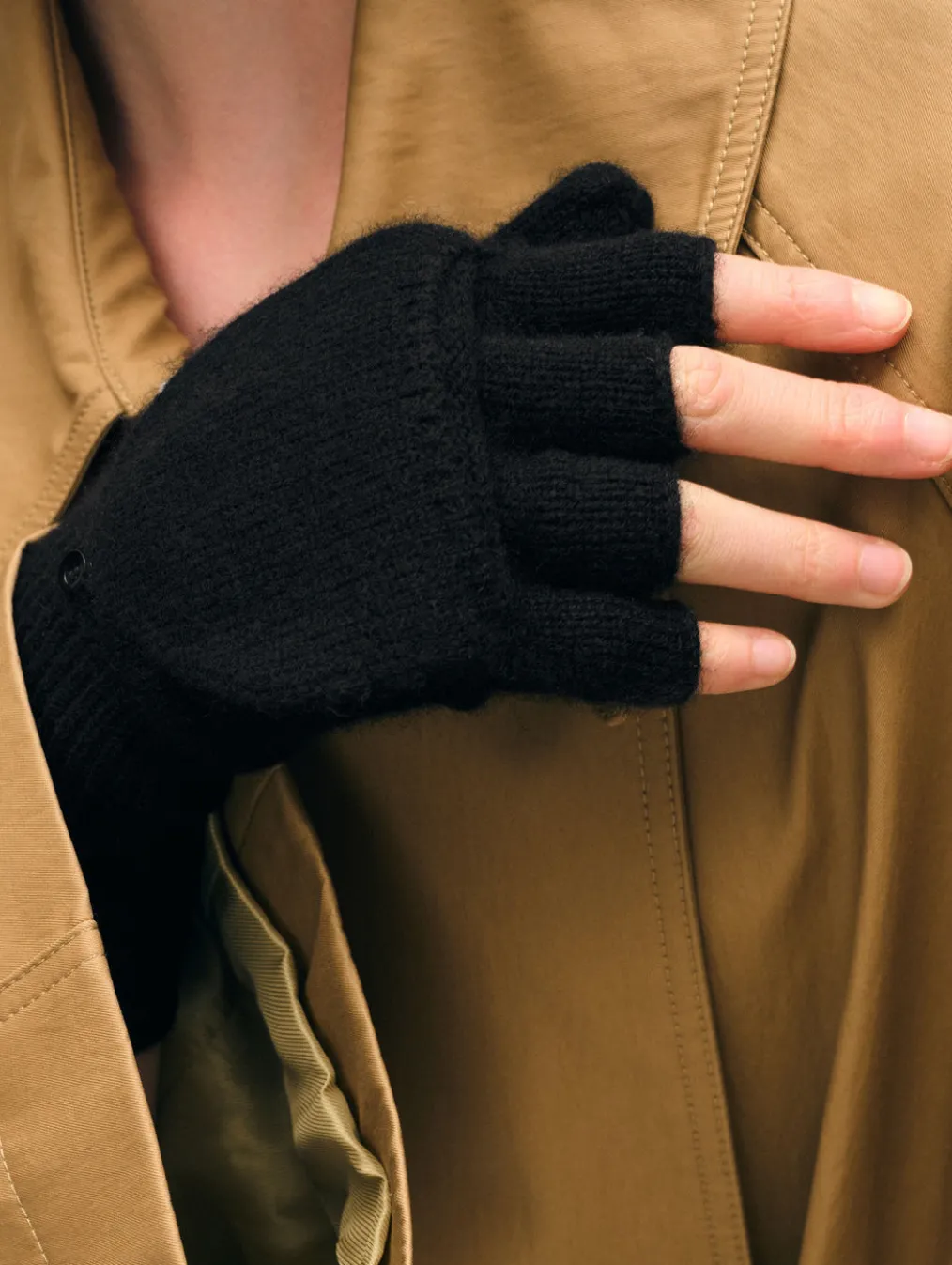 cashmere pop top glove