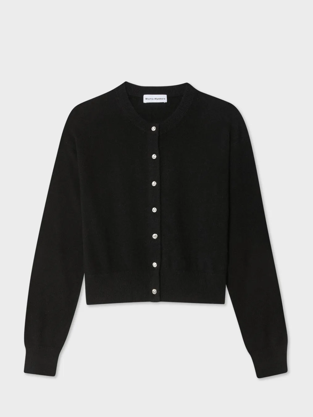 cashmere rhinestone button cardigan