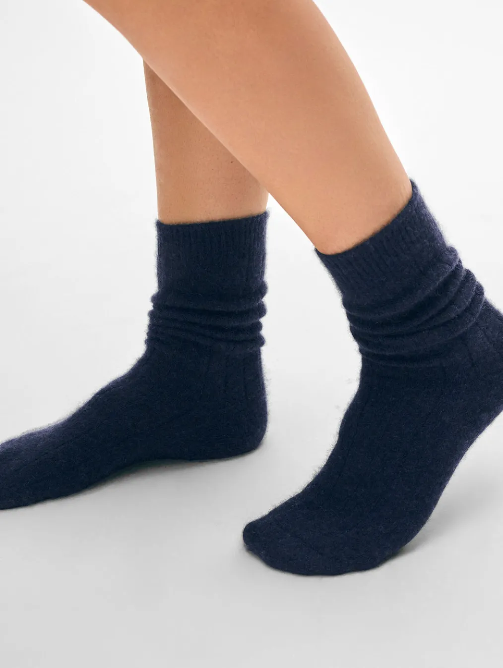 cashmere ribbed socks