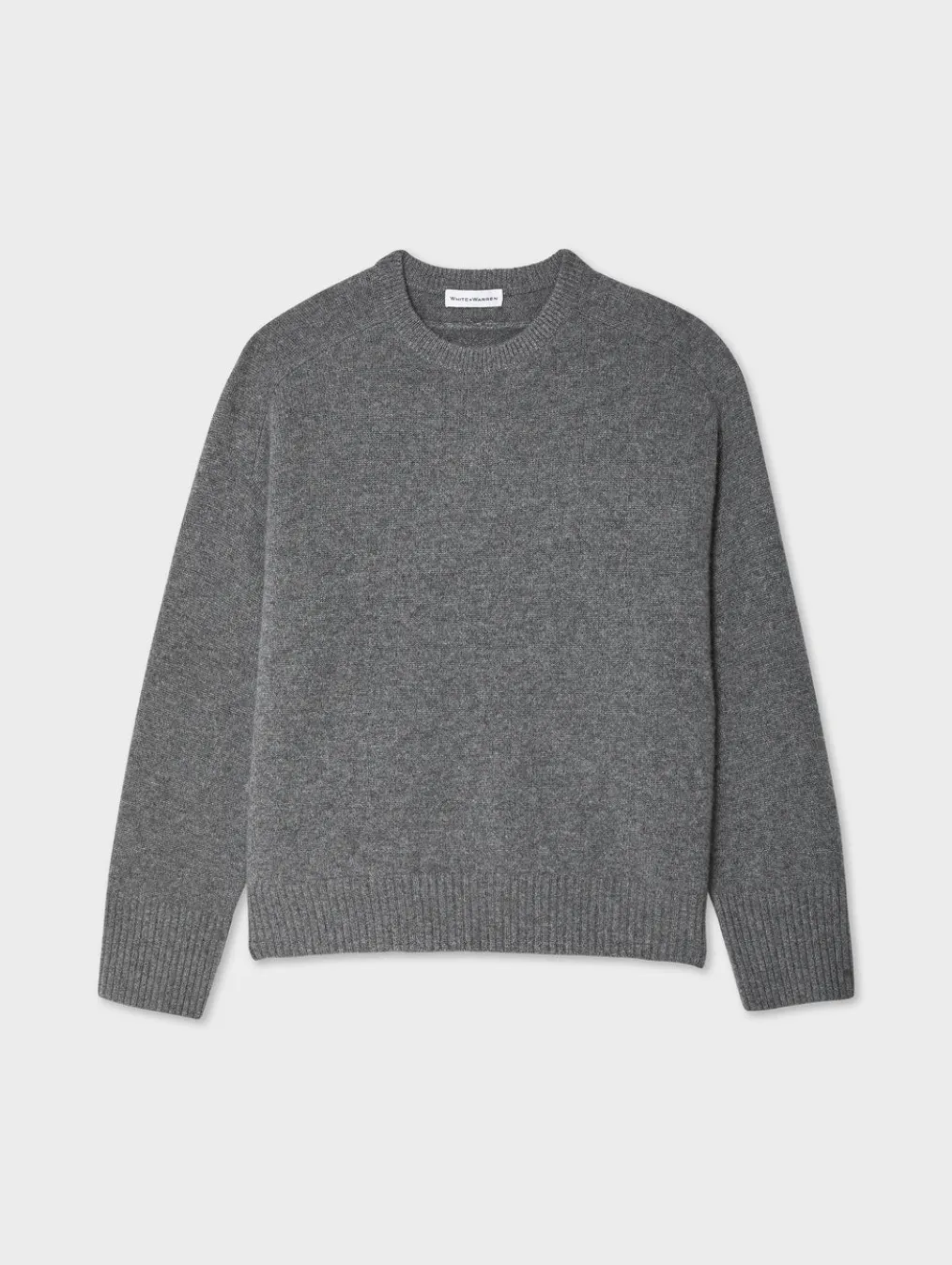 cashmere saddle sleeve crewneck