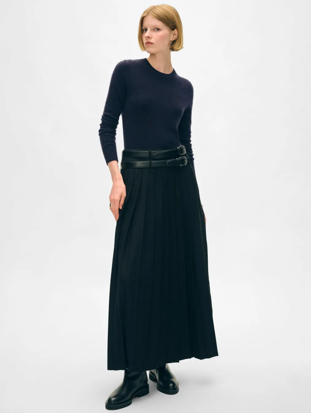 cashmere shrunken crewneck