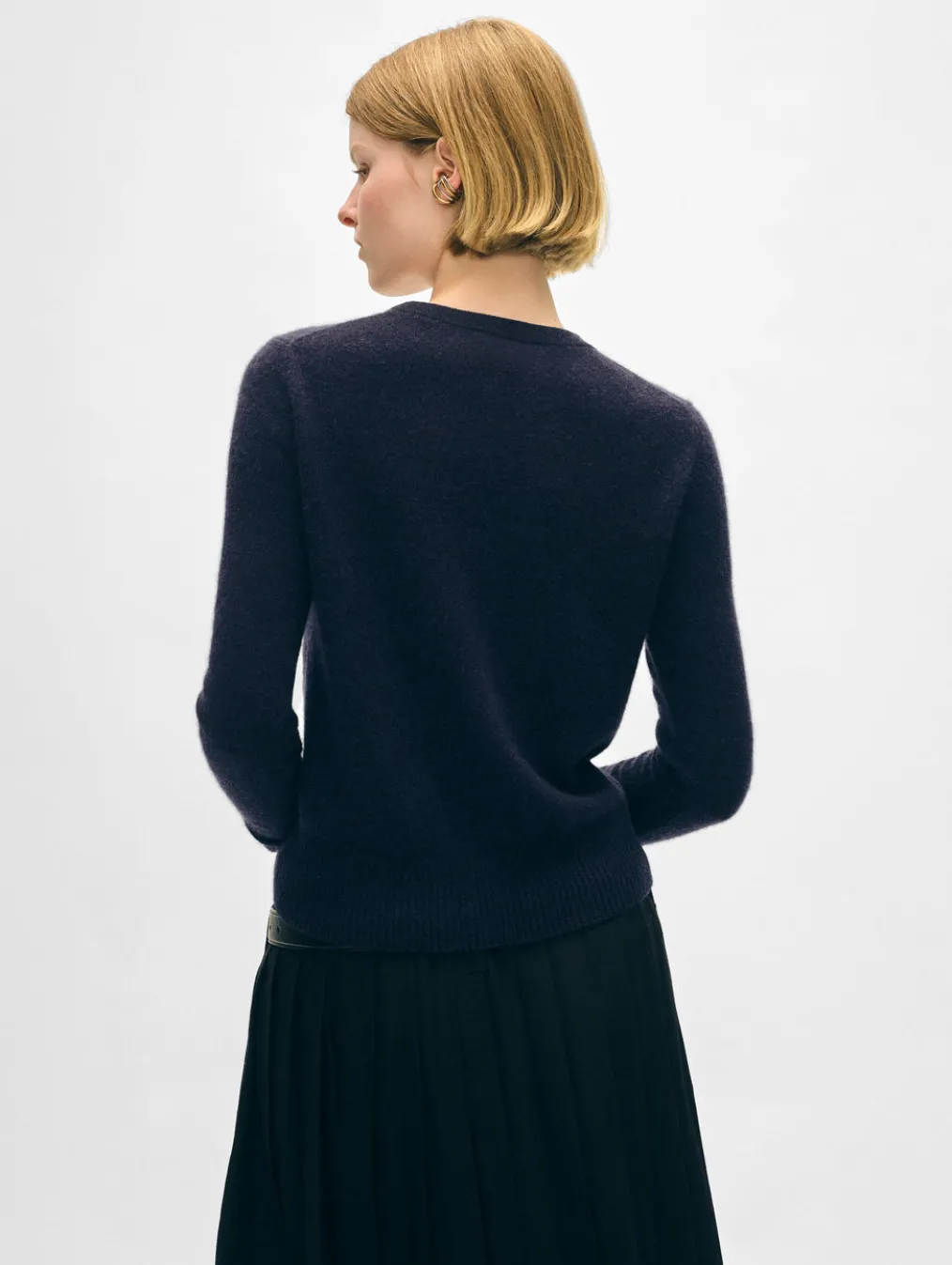 cashmere shrunken crewneck