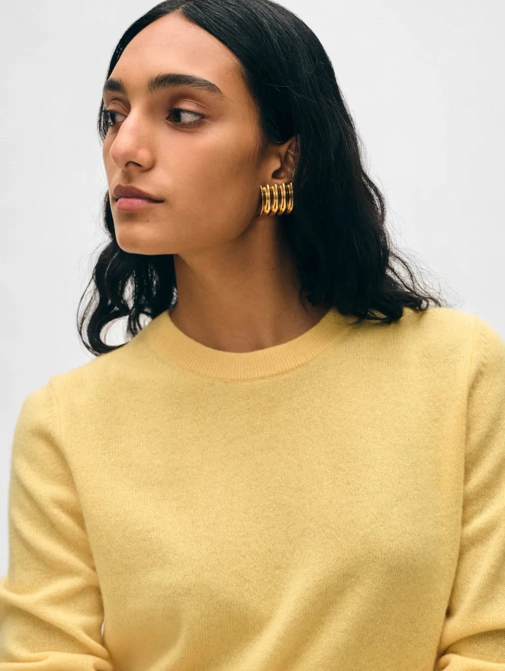 cashmere shrunken crewneck