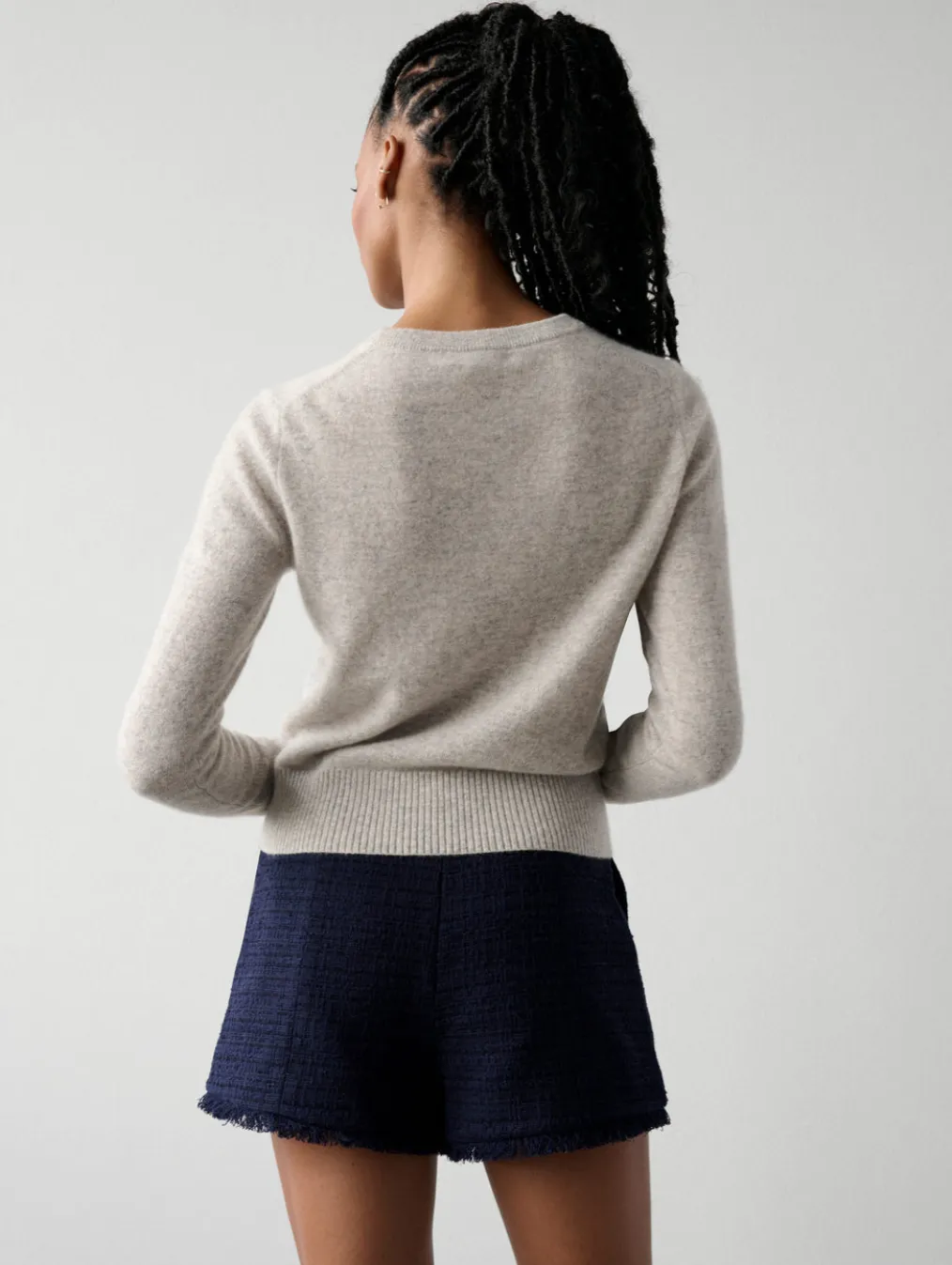 cashmere shrunken crewneck