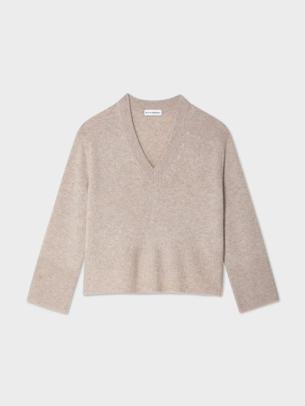 cashmere side slit v neck