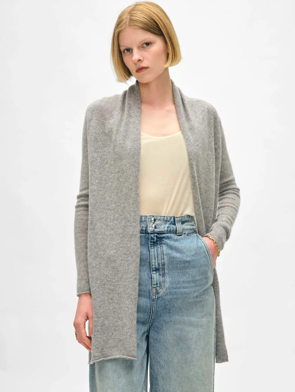 cashmere trapeze cardigan