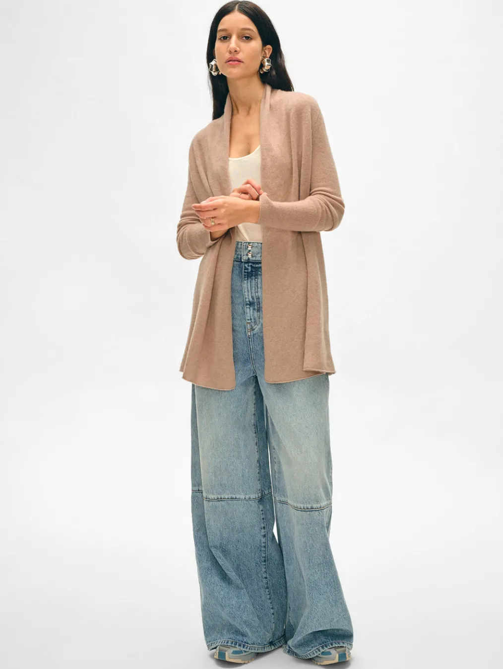 cashmere trapeze cardigan