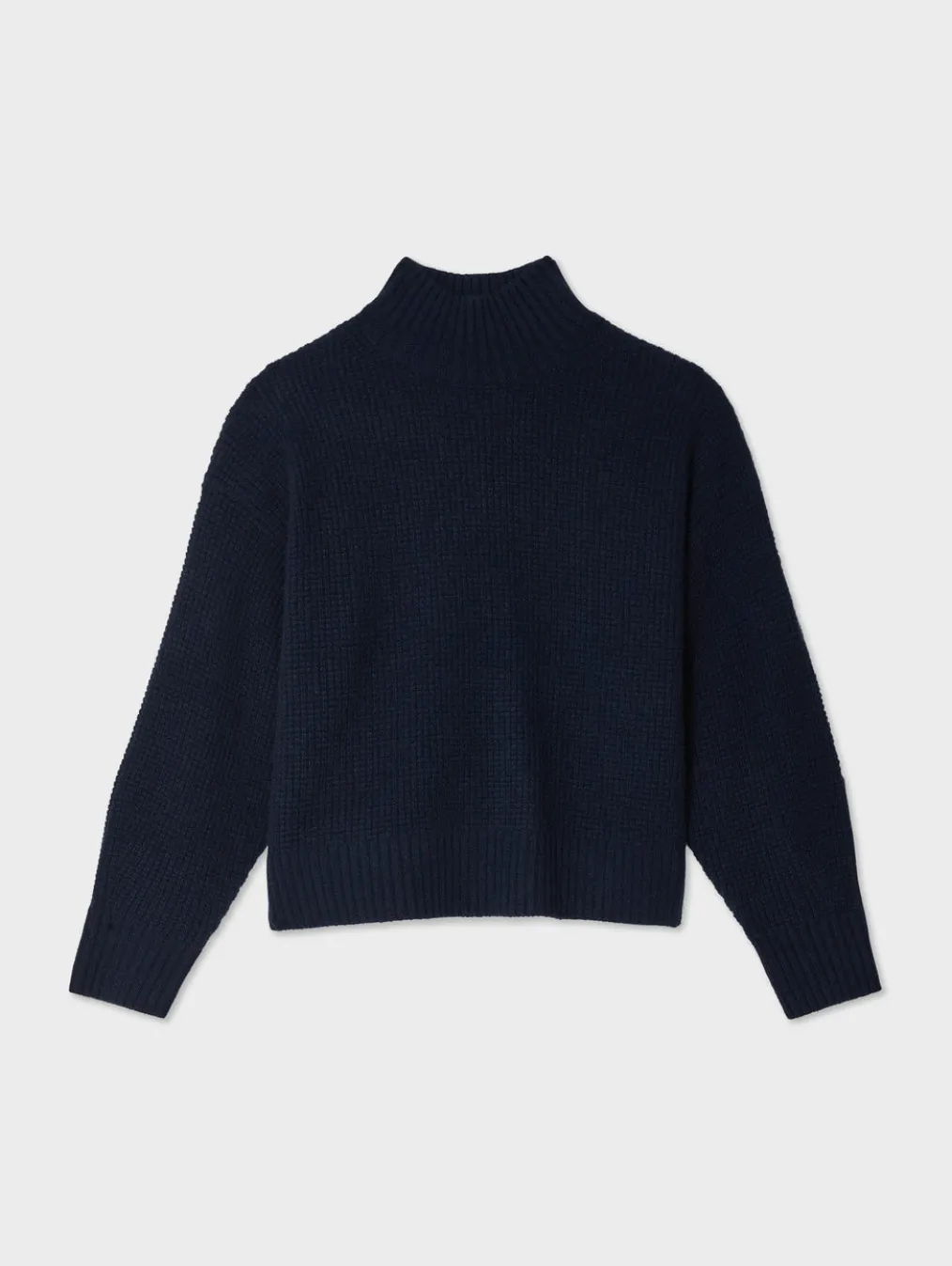 cashmere waffle standneck