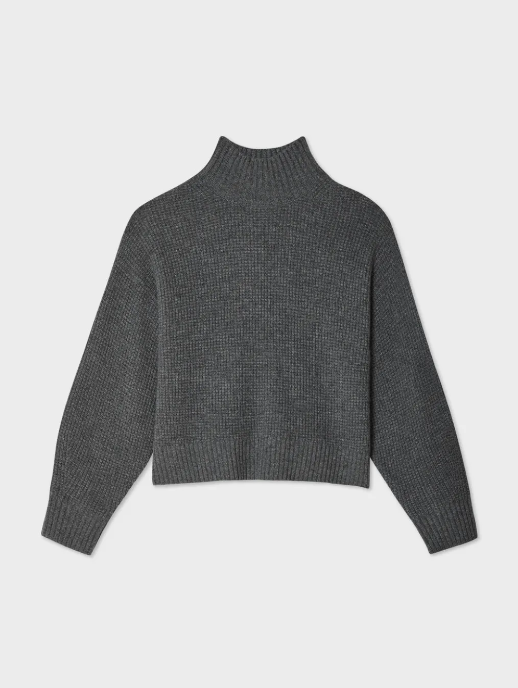 cashmere waffle standneck