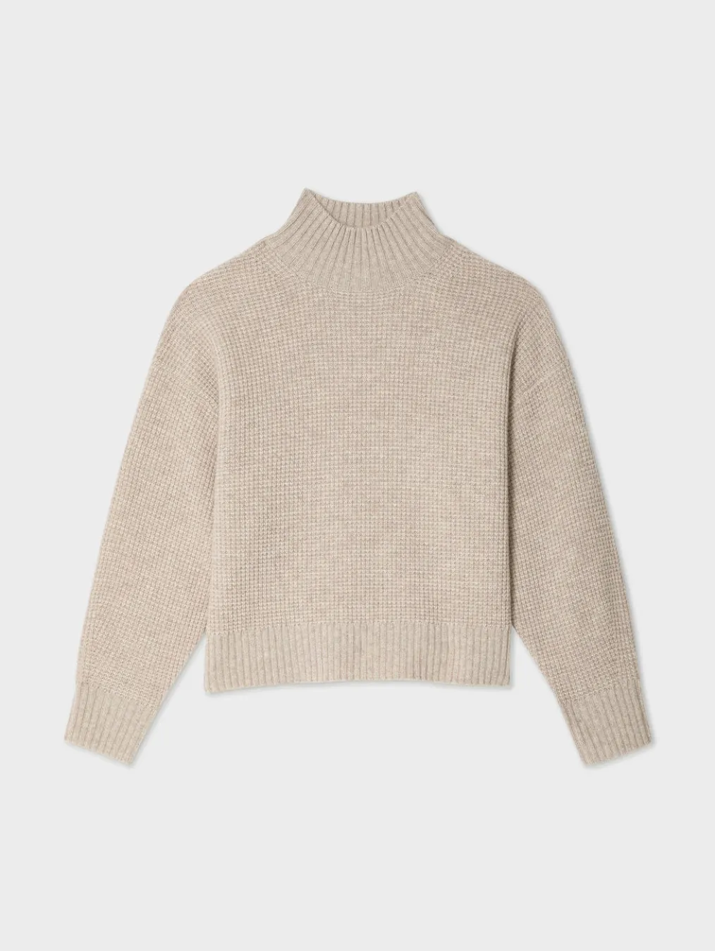 cashmere waffle standneck