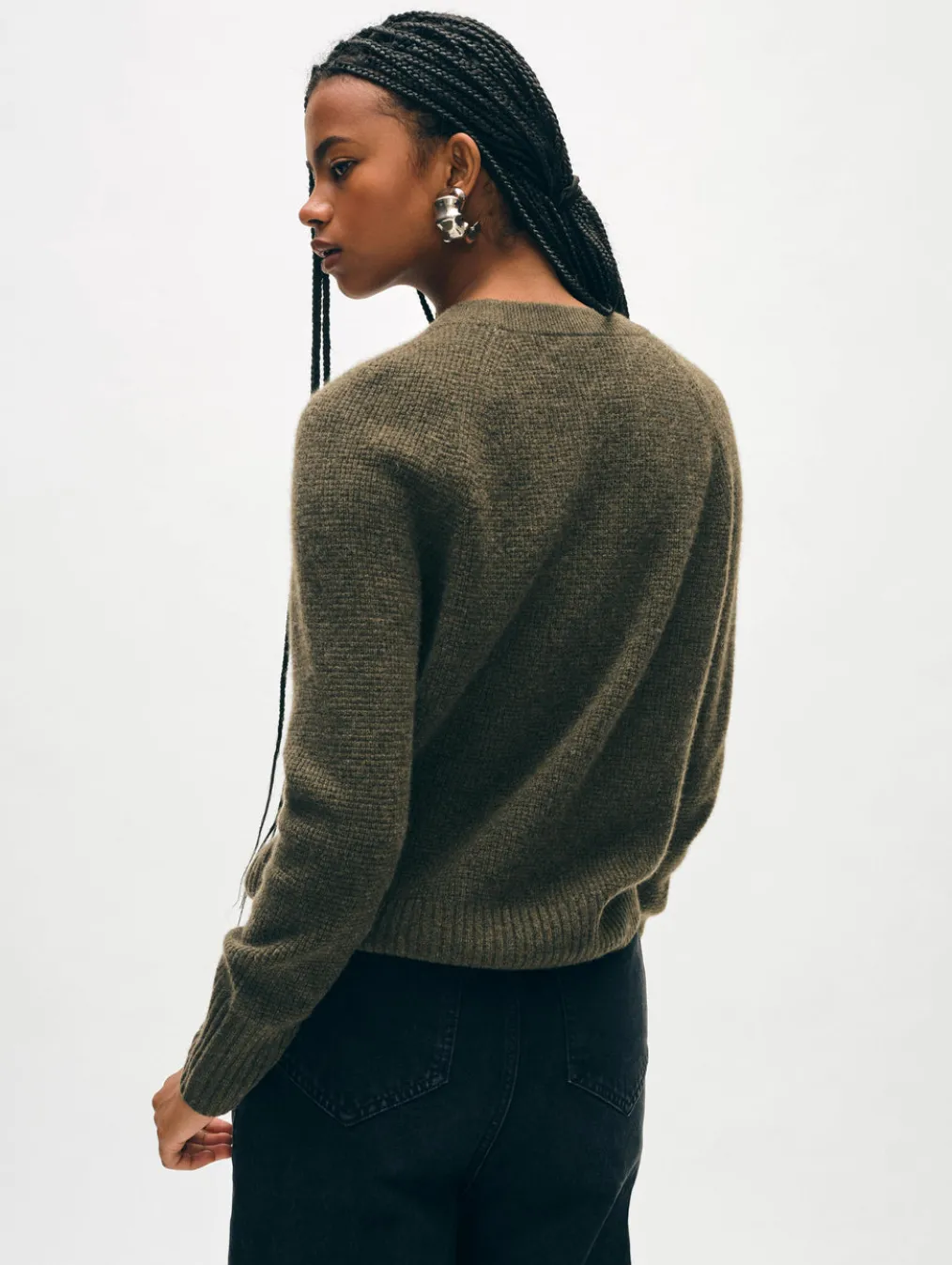 cashmere waffle sweatshirt
