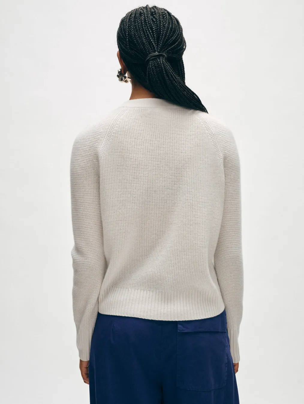 cashmere waffle sweatshirt