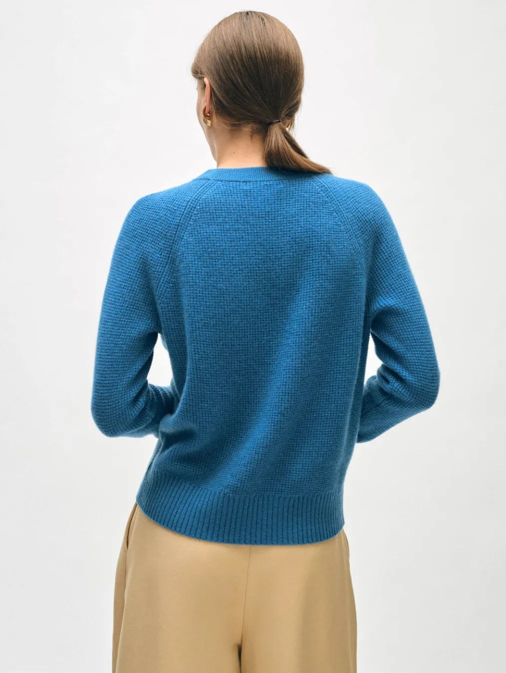 cashmere waffle sweatshirt