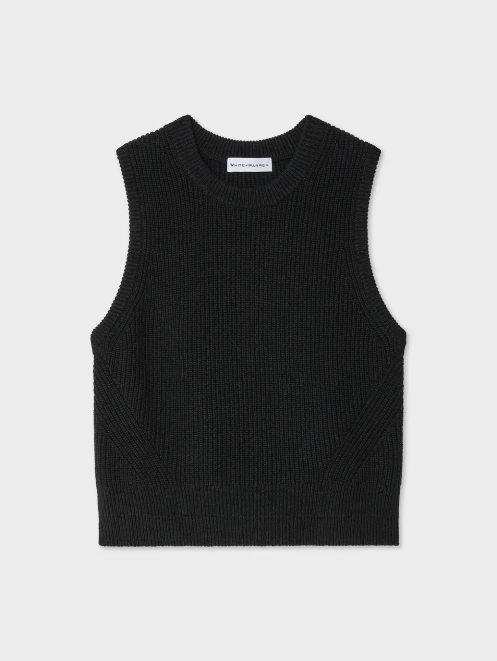 cotton blend ribbed shell