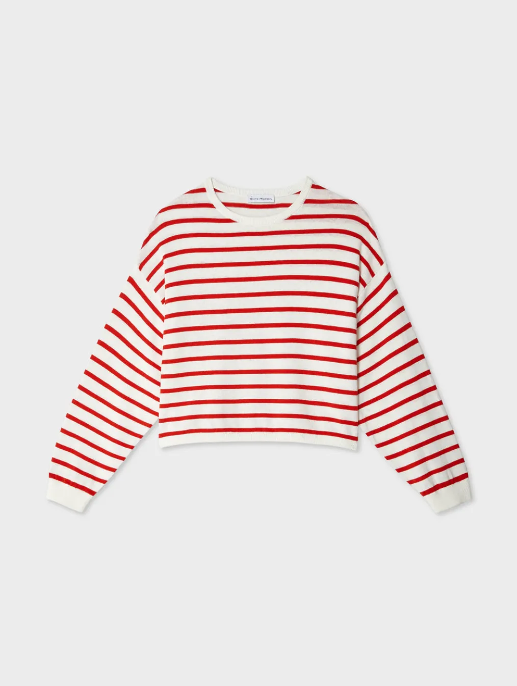 cotton linen drop shoulder sweater