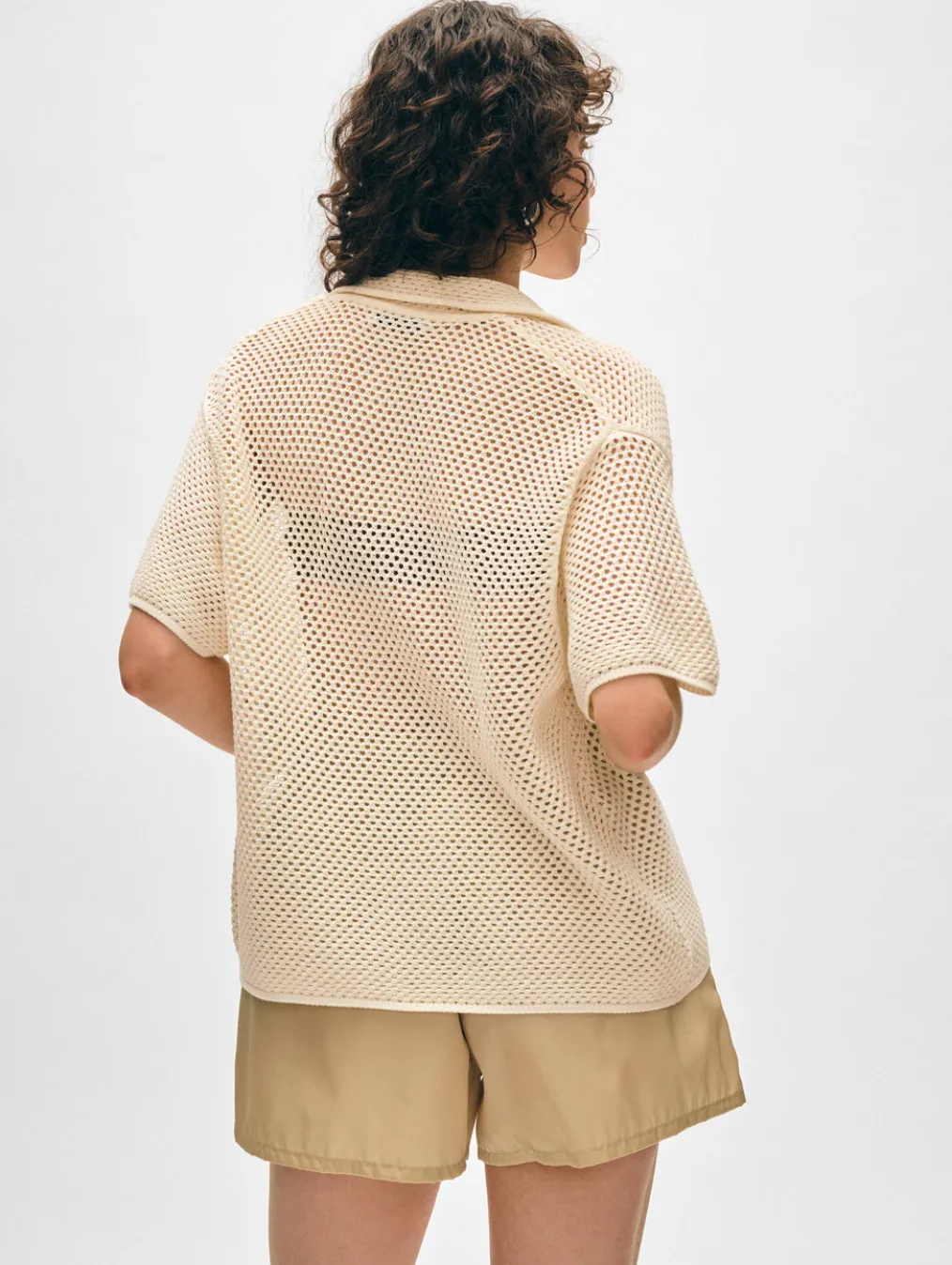 cotton mesh shirt