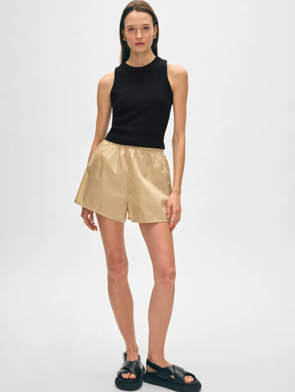 cotton slub cut in tank