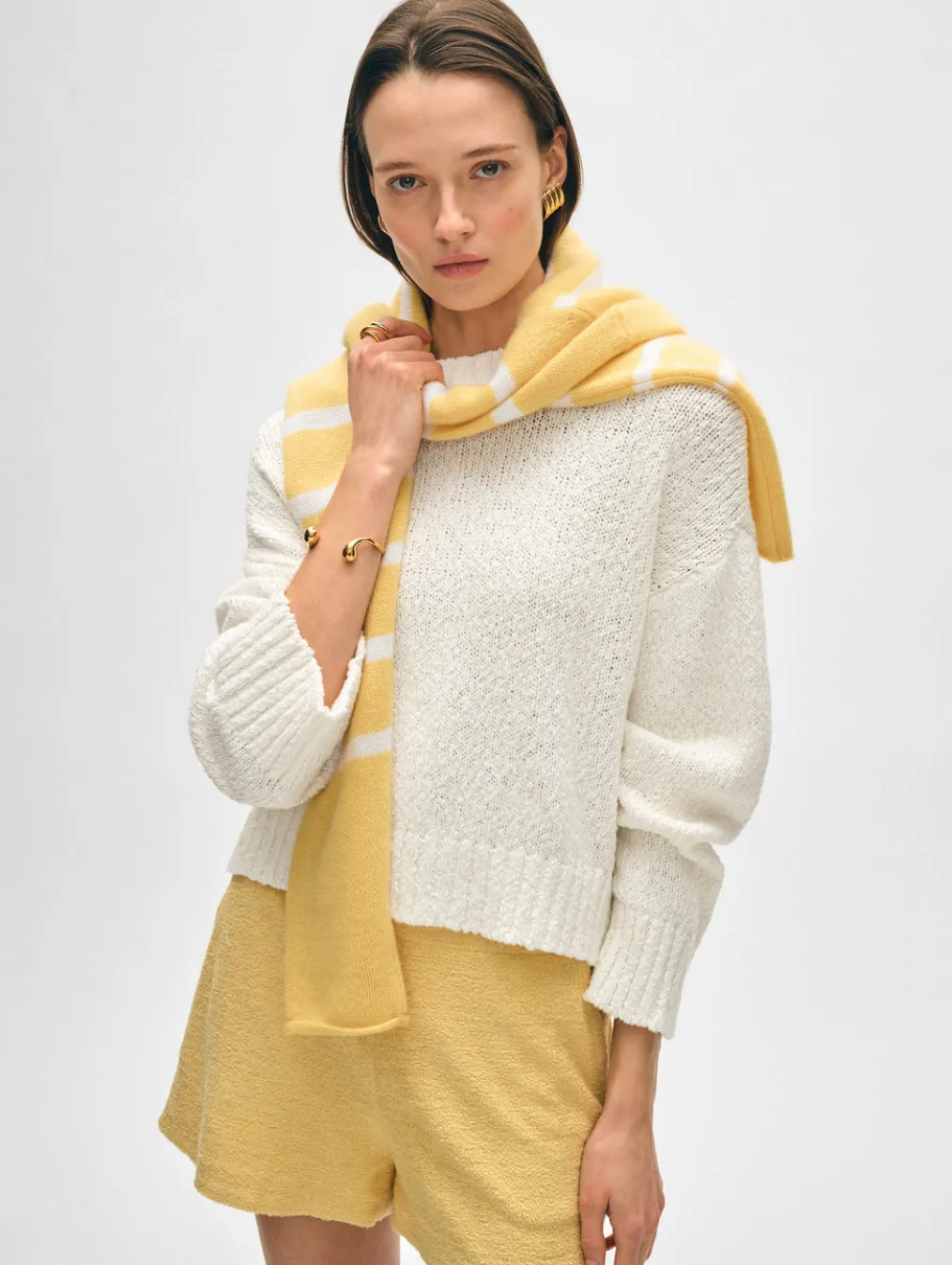 cotton slub easy crewneck