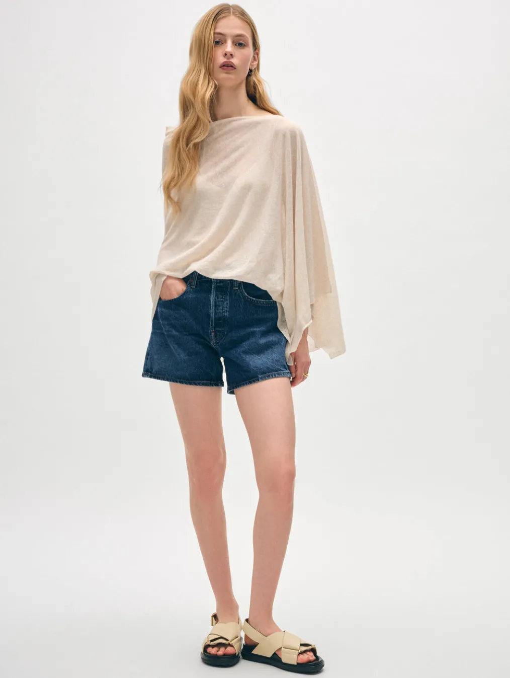 linen blend two way topper