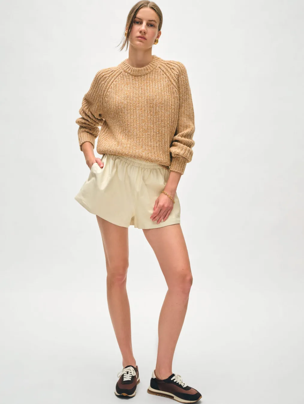 merino blend marled sweatshirt