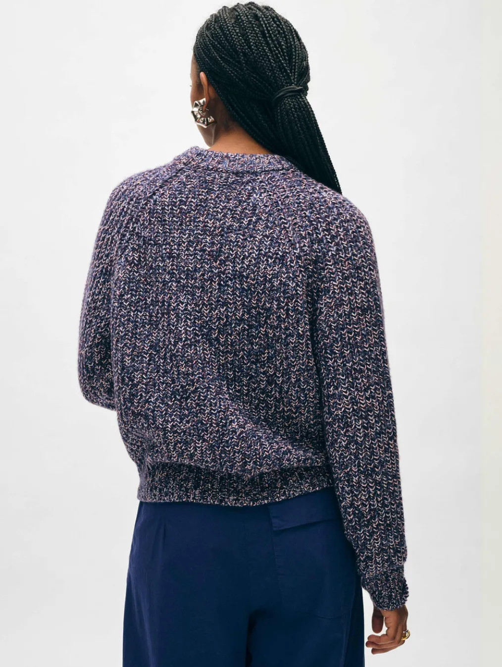 merino blend marled sweatshirt