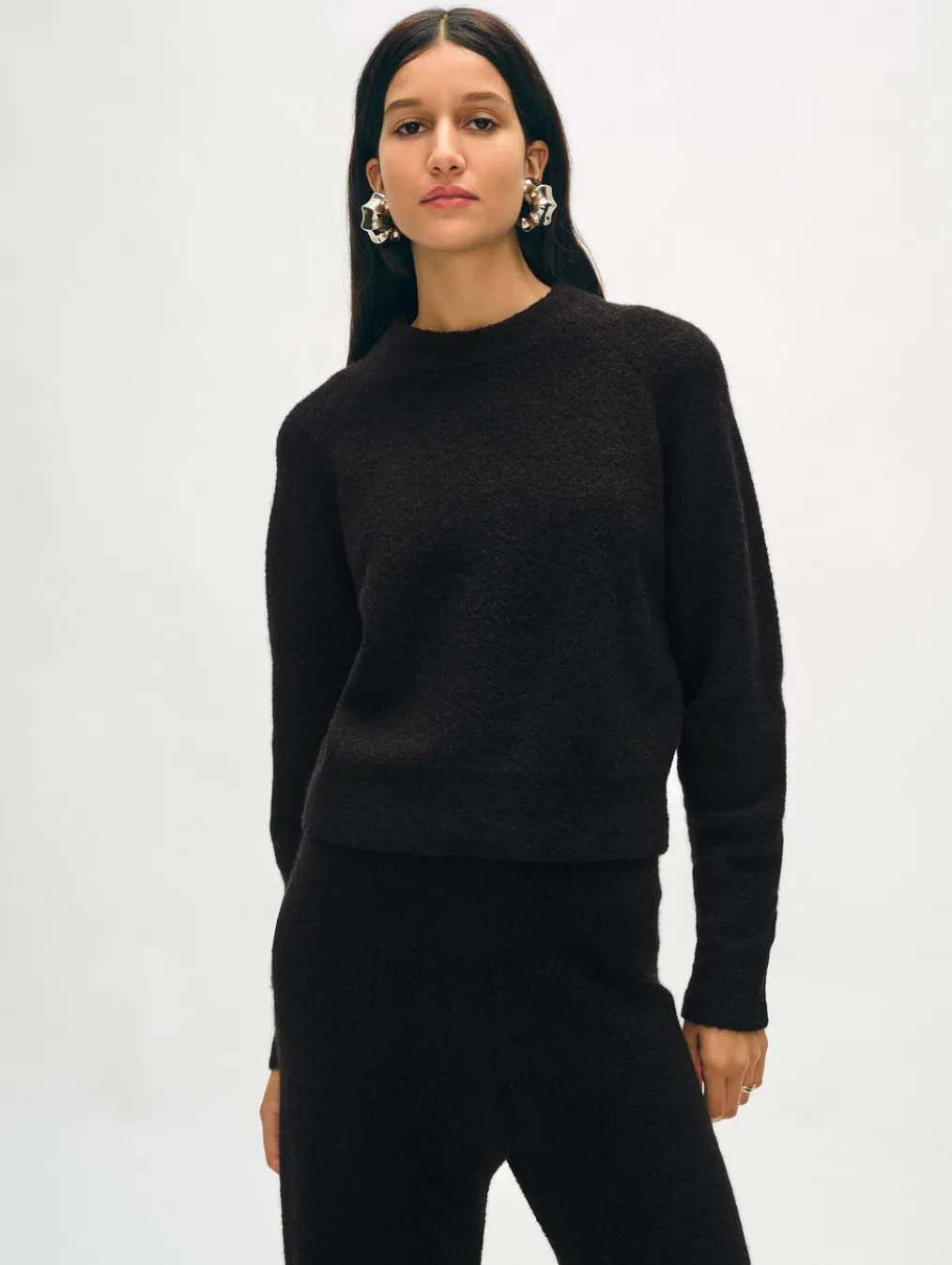 merino cashmere boucle sweatshirt
