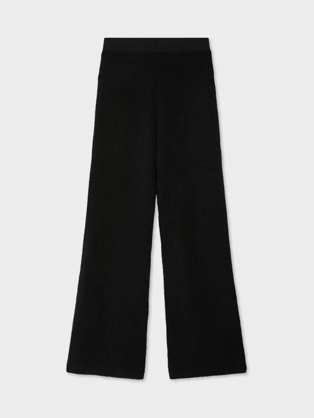 merino cashmere boucle wide leg pant