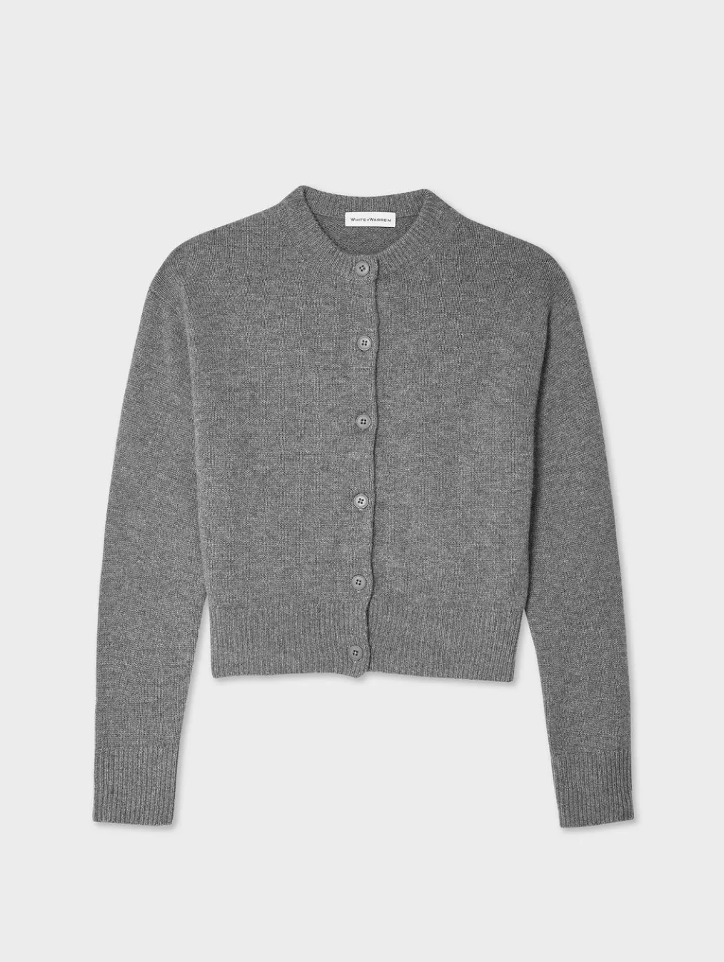 merino cashmere crewneck cardigan