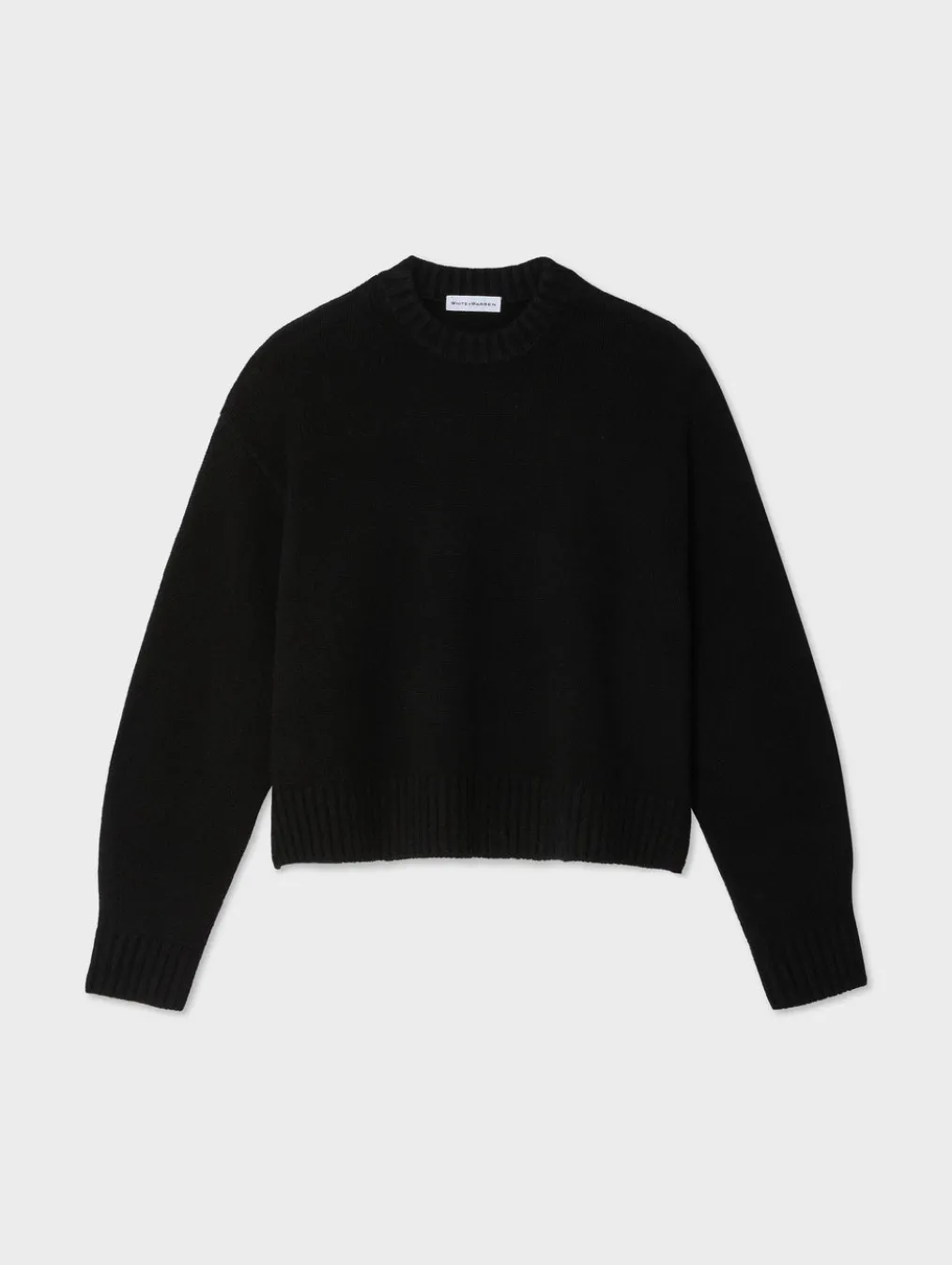 merino cashmere drop shoulder crewneck