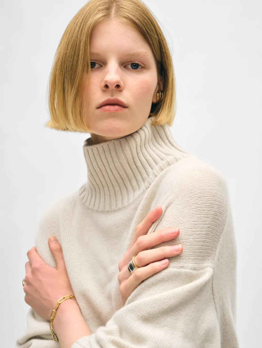 merino cashmere standneck